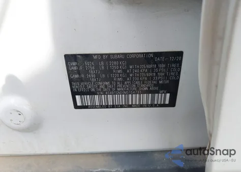 2021 Subaru Outback Limited Xt from USA, damaged, VIN 4S4BTGND0M3154731